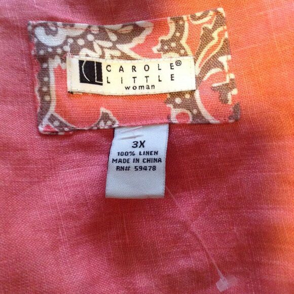 VINTAGE Carole Little Woman "3x" Linen Shacket, Bohemian, Western, Girlhoodcore - Picture 5 of 6